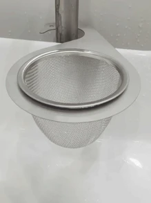 1pc Stainless Steel Gooseneck Kitchen Sink Strainer With Removable Handle, High Efficiency Wet And Dry Separation Drain Filter, Non-Electric, Metal Sink Strainer, Kitchen Drain Rack For Food Waste And Vegetable Filtering, Suitable For Kitchen, Bathroom Sink - Multicolor - View 7