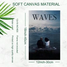 1 Unframed "Waves" Movie Poster Canvas Wall Art, Suitable For Living Room And Bedroom Decor - Multicolor - View 4
