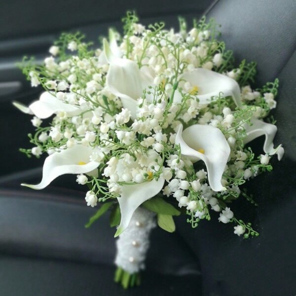 profumo di calle bianche artificiali, profumo da sposa, profumo da damigella, fiori da matrimonio, accessori da sposa, profumo da damigella, fiori artificiali per feste, cerimonie, anniversari, centrotavola per tavoli da pranzo, decorazioni per Pasqua