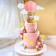 Đồ trang trí bánh hình gấu bông LaVenty, trang trí bánh hình khinh khí cầu, trang trí bánh sinh nhật tiết lộ giới tính. - Nhiều màu - Xem 8