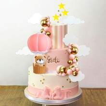 Đồ trang trí bánh hình gấu bông LaVenty, trang trí bánh hình khinh khí cầu, trang trí bánh sinh nhật tiết lộ giới tính. - Nhiều màu - Xem 7