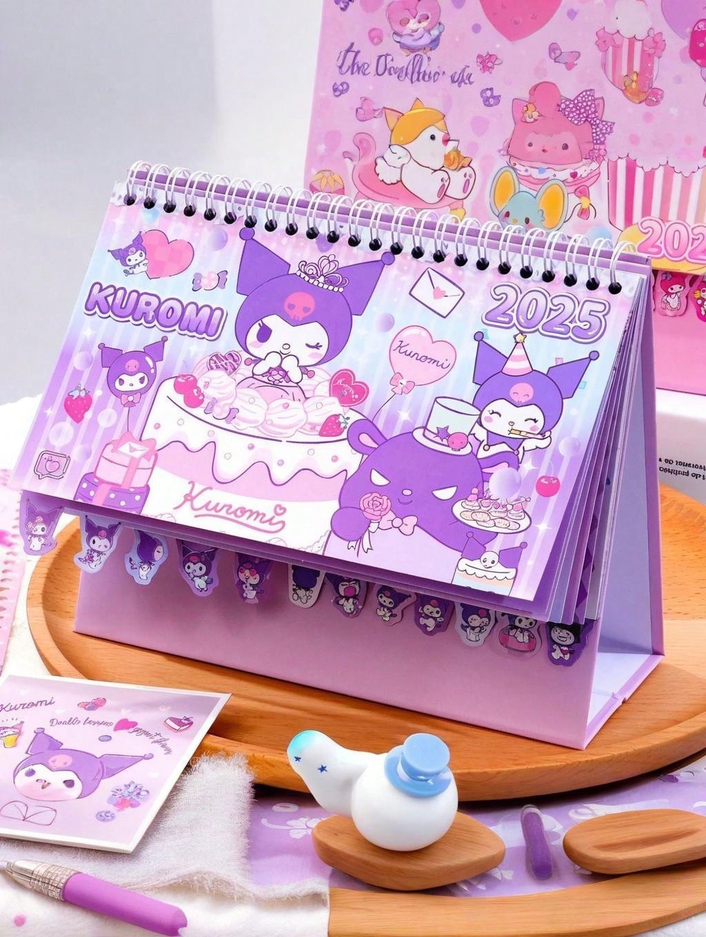 2025 Desk Calendar Cute Black Beauty Melody And Pompompurin Design 2025 desk calendar cute black beauty melody and pompompurin design