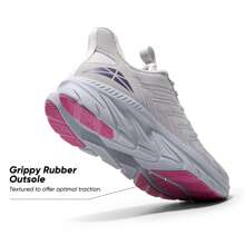 Women's Slip On Walking Shoes Running Comfortable Tennis Breathable Non Slip Athletic Gym Workout Cross Training Sneakers - 淺灰色 - 查看 7