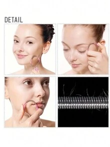 1 pieza Removedor de vello facial, depilación de vello por hilos de muelle para labios, mentón, cara y cuello, cuidado personal esencial, (rosa), productos y accesorios para el cabello para barbería, salón de belleza y artículos de viaje esenciales