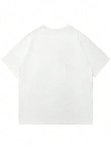 Men's Basic Solid Color Crew Neck Short Sleeve T-Shirt, Casual Daily Wear - White - View 2
