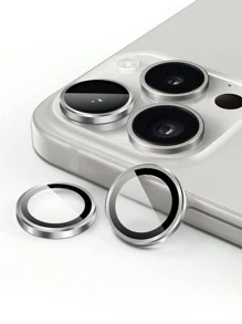 Yezodawee 3 pezzi Protezione per obiettivo fotocamera compatibile con 16 Pro Max, Ultra-resistente, HD, protettori per obiettivo singolo, anti-graffio, vetro temperato ultra-sottile, copertura per obiettivo in vetro temperato 9H, anello protettivo per fotocamera antiurto, compatibile con 17 Pro Max, 17 Pro, 17 Air, 17, 15 Pro Max, 14 Plus, 13, 12, 11, 15 Pro, 15 Plus, 14 Pro - Perfetta vestibilità, resistente ai graffi, compatibile con custodie - Colore Argento