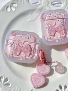 Pink Bow Design Soft Silicone Protective Case Compatible With Apple Airpods 1/2/3, Airpods Pro 2 - 103 Bow - View 12