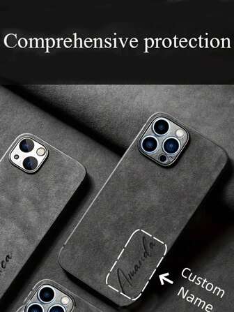 [名入れ]iPhone 16/15/13 Pro Max対応パーソナライズ スマホケース、カスタムネーム入り、高級プロテクションバックカバー