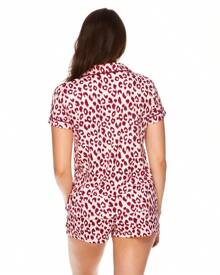 Bebe Pajama Set For Women, Stretch Rayon Knit Short Sleeve PJs For Women Set, Ladies Pajamas Sets - Merah Muda Muda 24 - View 4