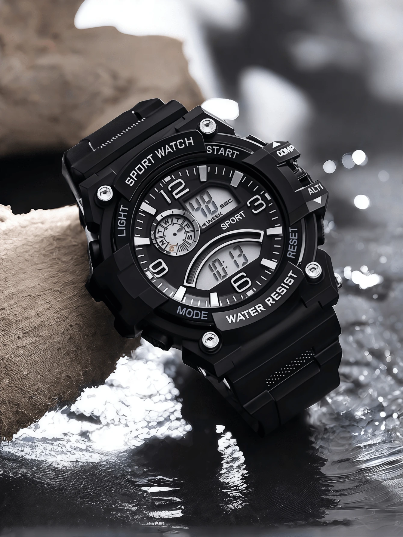 Đồng hồ báo thức hẹn giờ ban đêm, thích hợp cho cả nam và nữ - màu đen - Xem 1