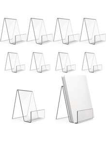 2 pièces/6 pièces Supports de livre en acrylique - Supports d'affichage contemporains élégants et transparents comme du cristal pour mettre en valeur les livres, magazines, menus, albums photos - Parfait pour la maison, le bureau ou un usage commercial
