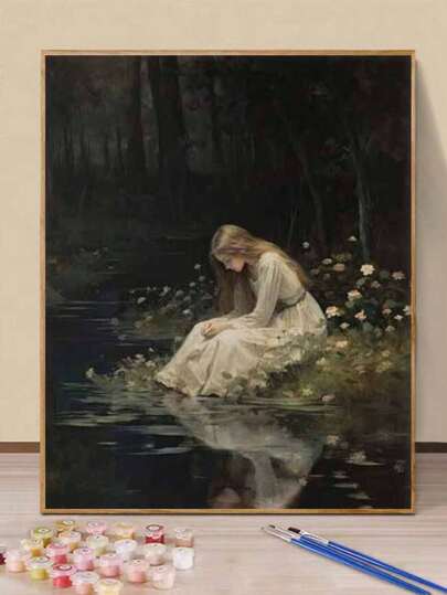 1 Set Vintage Personalized Painting By Numbers DIY Oil Painting Frameless Kit, Decoration For Living Room & Bedroom, Unleash Creativity. No Painting Experience Needed To Create Beautiful Artwork, Ideal Gift For Holiday, Birthday, Detailed Painting, Enjoy The Painting Process, Elevate Artistic Cultivation. A Perfect Gift For Yourself, 40 X 50 Cm