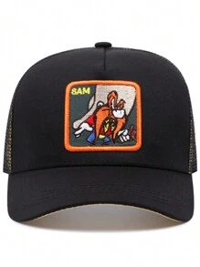 1 Stück Hip Hop Cartoon grafische Baseballkappe, unisex Outdoor Sonnenschirm, amerikanische Trucker Netz Mütze, niedliches Design - Verschiedenfarbig - Übersicht 3