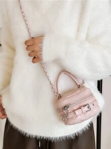 时尚 PU 女童儿童包拉链闭合轻便单肩包适合四季外出节日礼物日常搭配 - 女孩時裝包包 - 查看 14