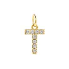 1pc Copper Alloy Zirconia 26 Letters Pendant, Ladies Zirconia Letter Jewelry For DIY Making Anniversary Gift - Yellow Gold - View 23