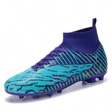 男式足球鞋足球鞋训练运动鞋女式专业运动鞋户外适合 AG/FG - 紫色 - 查看 4