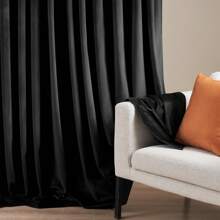 Topfinel 6 Panels Velvet Curtains Blackout Rod Pocket Back Tab Curtains For Living Room Bedroom Thermal Insulated Soundproof Window Drapes Room Darkening Privacy Home Decor Machine Washable - 黑色 - 查看 6