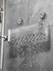 1 Stück Wandsaugnapf Lagerregal ohne Bohren, Badezimmer Make-up Aufbewahrungsregal, abnehmbare und waschbare Aufbewahrungskörbe für Küche, Badezimmer Heim Badezimmerdeko Badezimmer Organizer Sommer