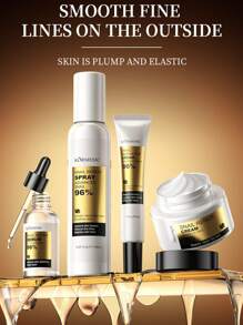 肌肤保湿套装-高级蜗牛96%粘蛋白能量精华+蜗牛粘蛋白96%面部保湿霜+蜗牛粘蛋白多肽眼霜+面霜，日常保湿紧致韩国护肤套装，补水保湿滋润保湿，秋冬护肤的最佳选择！ - 白金 - 查看 5