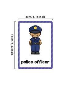 28 张专业词汇抽认卡，有趣的英语单词学习材料，适用于家庭、学校、儿童和幼儿教育活动，口袋卡