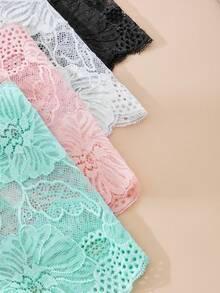 DORSU 4 件女士性感蕾丝内裤，舒适，无缝，透明，诱人，轻盈内衣