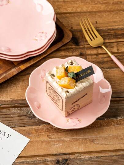 4件装樱花浮雕陶瓷盘 粉色/白色圆形盘子套装 6英寸 花卉图案 特色樱花立体浮雕 适用于餐厅 家庭厨房 日本料理店 家庭聚会 多功能用途 适用于烤箱 微波炉 消毒柜 洗碗机安全 适用于牛排 沙拉 寿司 水果 意大利面 甜点 非汤类菜肴 可堆叠收纳 节省空间