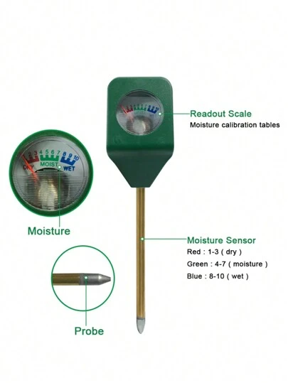 1pc Soil Moisture Meter, Mini Soil Moisture Tester, Gardening Soil Moisture Sensor