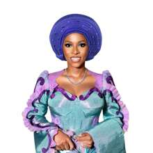 欧美复古英式毛毡头带帽，女士教堂德比帽，饰有花朵，柔软贝雷帽，优雅串珠非洲汽车凝胶头带，手工分层闪亮面料头带，波西米亚风格传统婚礼和派对特殊场合头饰，睡帽 - 尼日利亞頭巾帽 - 查看 21