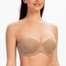 MELENECA MELENECA Women's Underwire Smooth Multi-Way Uplift Padded Push Up Strapless Bra
