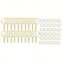 10/30/50/100pcs Keychain Making Kit With Keychain And Jump Ring Accessories For Bags, Cell Phones, Pets, Etc., Keychain Making DIY Crafts And Small Business Supplies - Multicolor - View 16