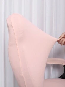 (Set de 2 piezas)Funda para silla de unicolor tipo dividido completamente envuelta en polvo de raíz de loto, funda para silla de oficina y hogar, funda elástica para reposabrazos y asiento de silla - Rosa vieja - Ver 8