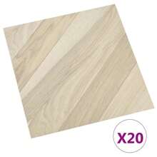 Beige Striped Self Adhesive PVC Flooring Planks 20 Pieces For Easy Installation 1.86 Meters - Beige - View 2