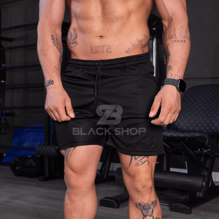 Shorts 2 em 1 RUN Masculinos Esportivos com Bolso Porta-Celular