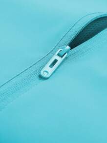 Áo khoác trùm đầu chống gió cho nữ, Áo khoác thể thao ngoài trời nhẹ, Mùa xuân/Thu - Màu xanh lam - Xem 6