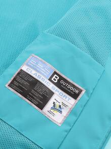 Áo khoác trùm đầu chống gió cho nữ, Áo khoác thể thao ngoài trời nhẹ, Mùa xuân/Thu - Màu xanh lam - Xem 8