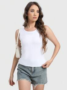 Speed mate [Spring/Summer New] Women's Long Sleeve Round Neck Side Split Basic Loose Tunic Tops, Casual - White - View 3