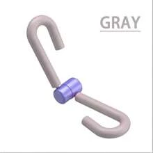 Equipo de entrenamiento para el hogar del maestro del muslo, equipo de entrenamiento de brazos, tonificadores interiores del muslo, recortador maestro, equipo de ejercicio para piernas y cuerpo fino - Gris - Ver 2