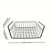 2pcs/1pc Under-Desk Hanging Layered Storage Basket, Student Dorm Room Wardrobe Desk Organizer Rack, Kitchen Spice Rack