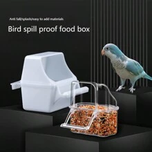 Transparent Hanging Bird Cage Food Bowl, Anti-Splash External Bird Feeder, Parrot Water Feeder, Bird Feeding Supplies - Multicolor - View 2