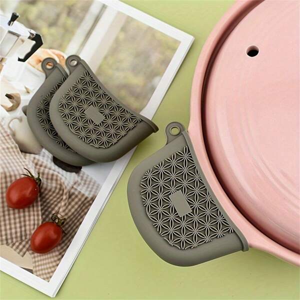 2pcs/Set, Silicone Pot Ear Clip, Household Anti-Scalding Pot Handle Cover, Thickened Iron Pot Handle Heat Insulation Hand Clip Pot Ear Cover