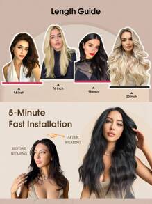 Yilite Hair Extensions Clip Ins 14-20 Inch 7pcs Natural Black Clip In Hair Extensions Human Hair Straight Clip In Hair Extensions Real Human Hair Double Weft (14-20 Inches #1B Natural Black) - Natural Black - View 5