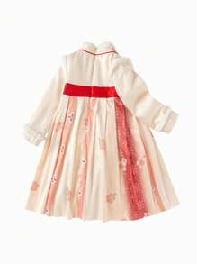 Balabala Girls' Hanfu-Style Dress, Warm And Chinese-Inspired Outfit - Yellow - View 5