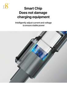 D8 240W 3-In-1 Portable Charging Cable ,High-Lighted LED Night Lamp A Light Feature For Illumination. ,USB C Charger Cable Fast Charge - Grey - View 8