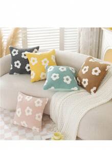 2 piezas Fundas decorativas de almohada con estampado jacquard floral 3D, adecuadas para la sala de estar y el dormitorio, para primavera/verano (solo fundas, sin relleno de almohada)