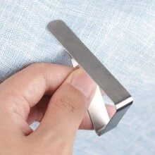 24PCS Tablecloth Clips Stainless Steel Table Cloth Holder Clip Pegs Lightweight For Wedding Picnic Prom - Silver - View 6