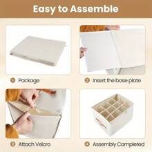 Shoe Storage Box, Shoe Organiser For Closet, Foldable Shoe Storage, Shoe Storage Organiser With Clear Lids, Can Fit Ottoman, Shoe Organiser For Wardrobe (1) - 2Pcs - View 6