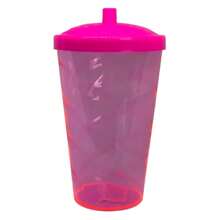 15 Twister Cups 400ML Colored Lid And Transparent Straw - 粉紅色粉紅色七彩杯 - 查看 3