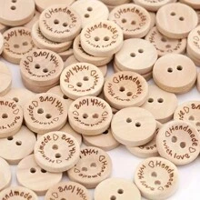 150PCS / Box Mixed Size Wooden Buttons Round 2 Holes Buttons Buttons For Clothing Sewing Buttons Sewing & Knitting Supplies DIY Buttons For Crafts Decorative Buttons Scrapbooking Arts & Crafts Supplies.