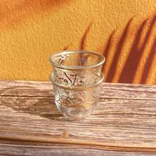 12 Pcs Glass Tea Cup Set, Gold Arabic Letter Teacups, Cute Mini Coffee Cups, Vintage European/ Cups For Black Tea, Water, Milk, Perfect For Kitchens, Restaurants, Banquets, Parties, Weddings, Festivals, Birthdays, Entertaining Guests Tea Sets Back To School - Gold - View 8