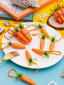 6 pièces-Ornements de carotte de Pâques à suspendre, décorations pour la maison 2025. Pendentifs de carotte de Pâques artificiels à suspendre pour arbre, fournitures de fête, décoration. Ornements de carotte en mousse à suspendre, légumes à bulles de simulation artificielle pour décorations de maison, cuisine, fête